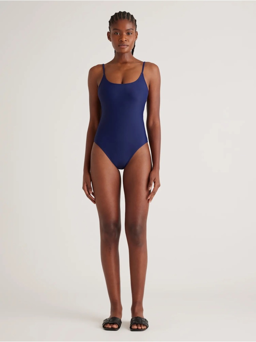 Quince Italian Cami One-Piece Swimsuit - Navy